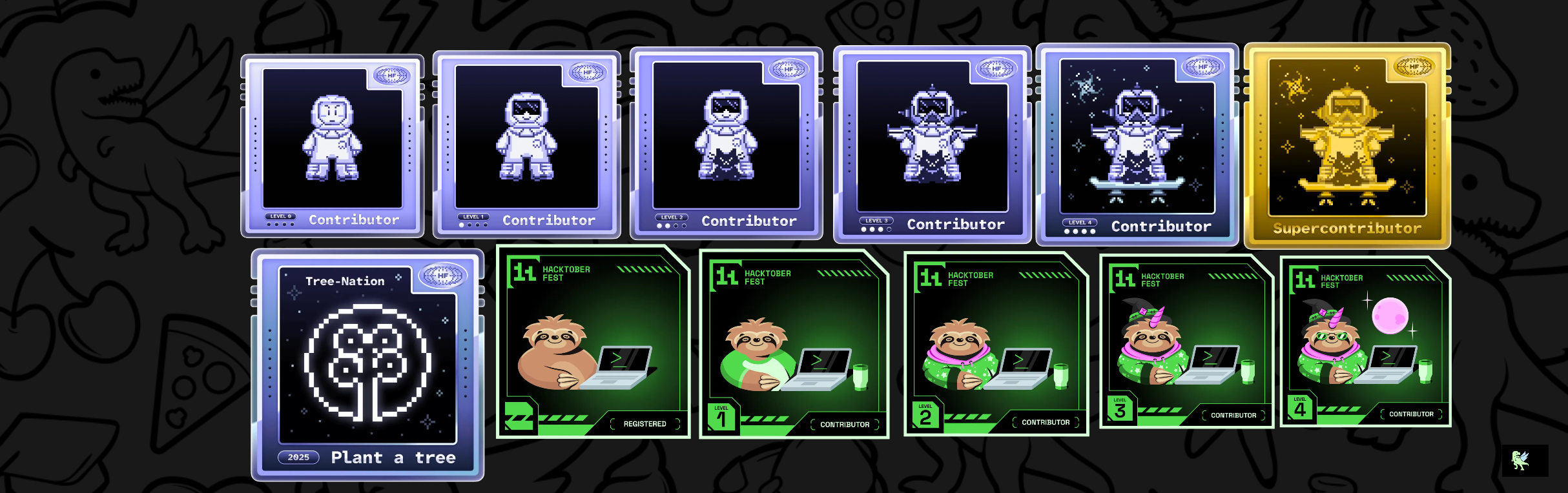 An image of @askitendo's Holopin badges, which is a link to view their full Holopin profile