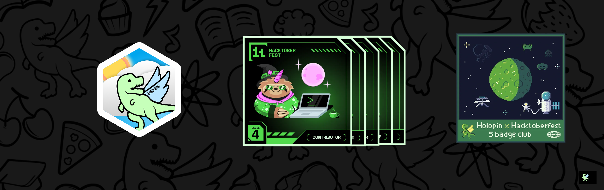 An image of @zapdev360's Holopin badges, which is a link to view their full Holopin profile