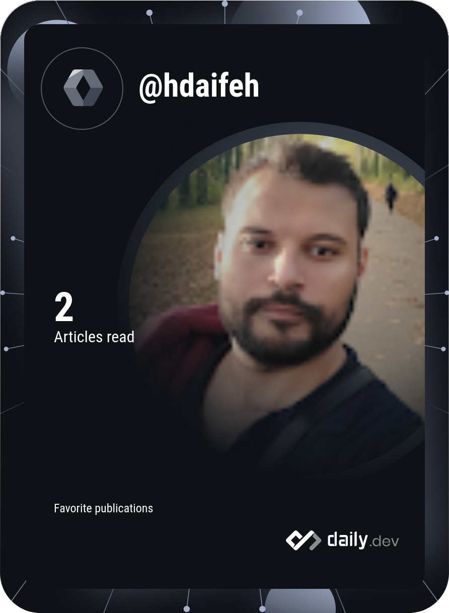 Ammar HDAIFEH's Dev Card