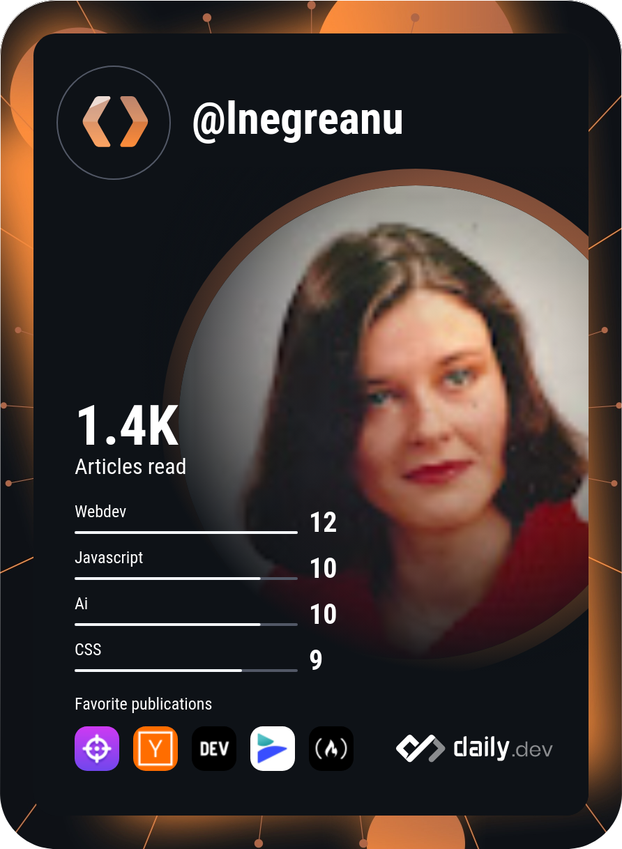 Lucia Negreanu's Dev Card