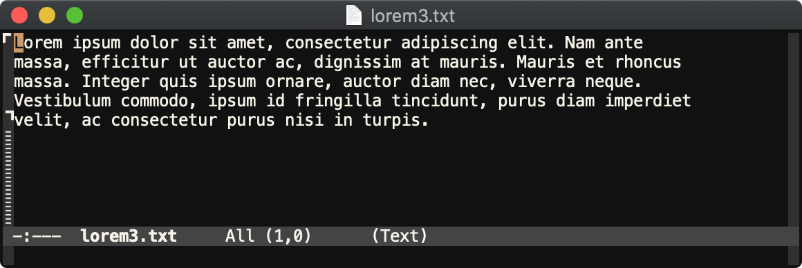 File without terminating newline