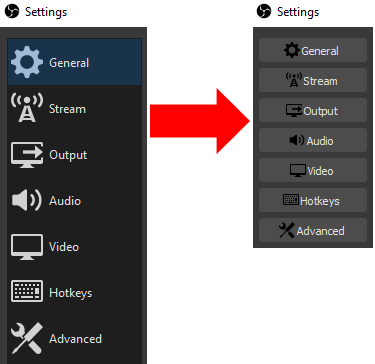 Settings Buttons