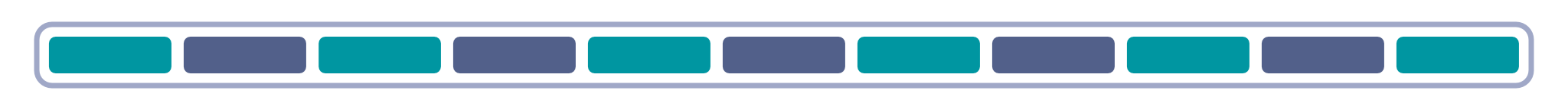 timeline of half-second cyan blinking followed by pause of equal length