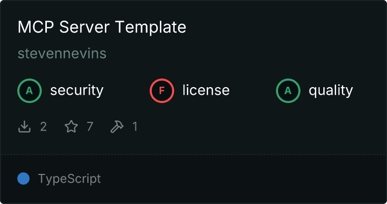 Server Template MCP server