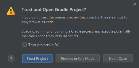 Trust the Gradle project