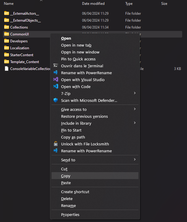 Copy CommonUI folder image