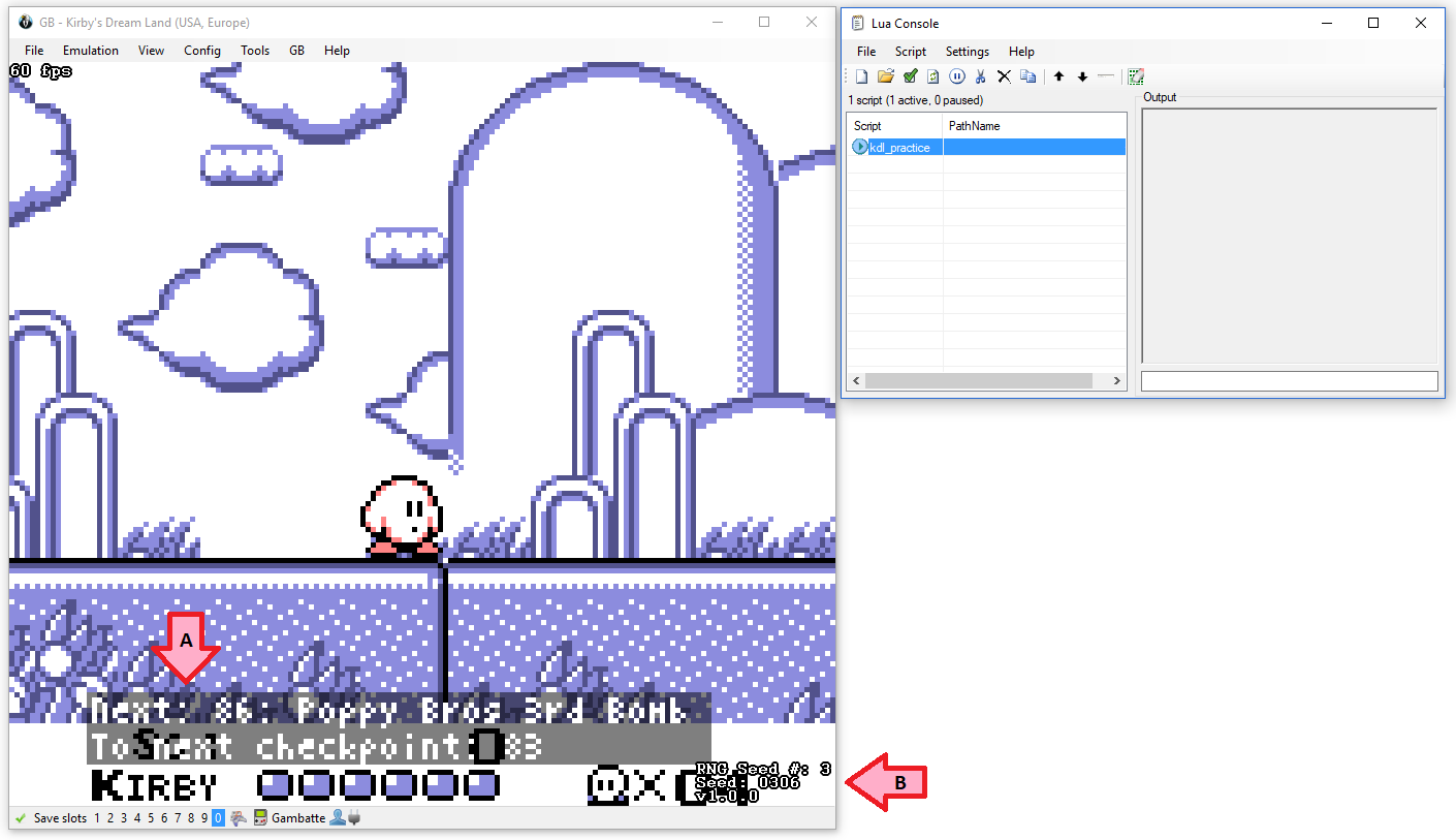 KDL Practice Script in BizHawk
