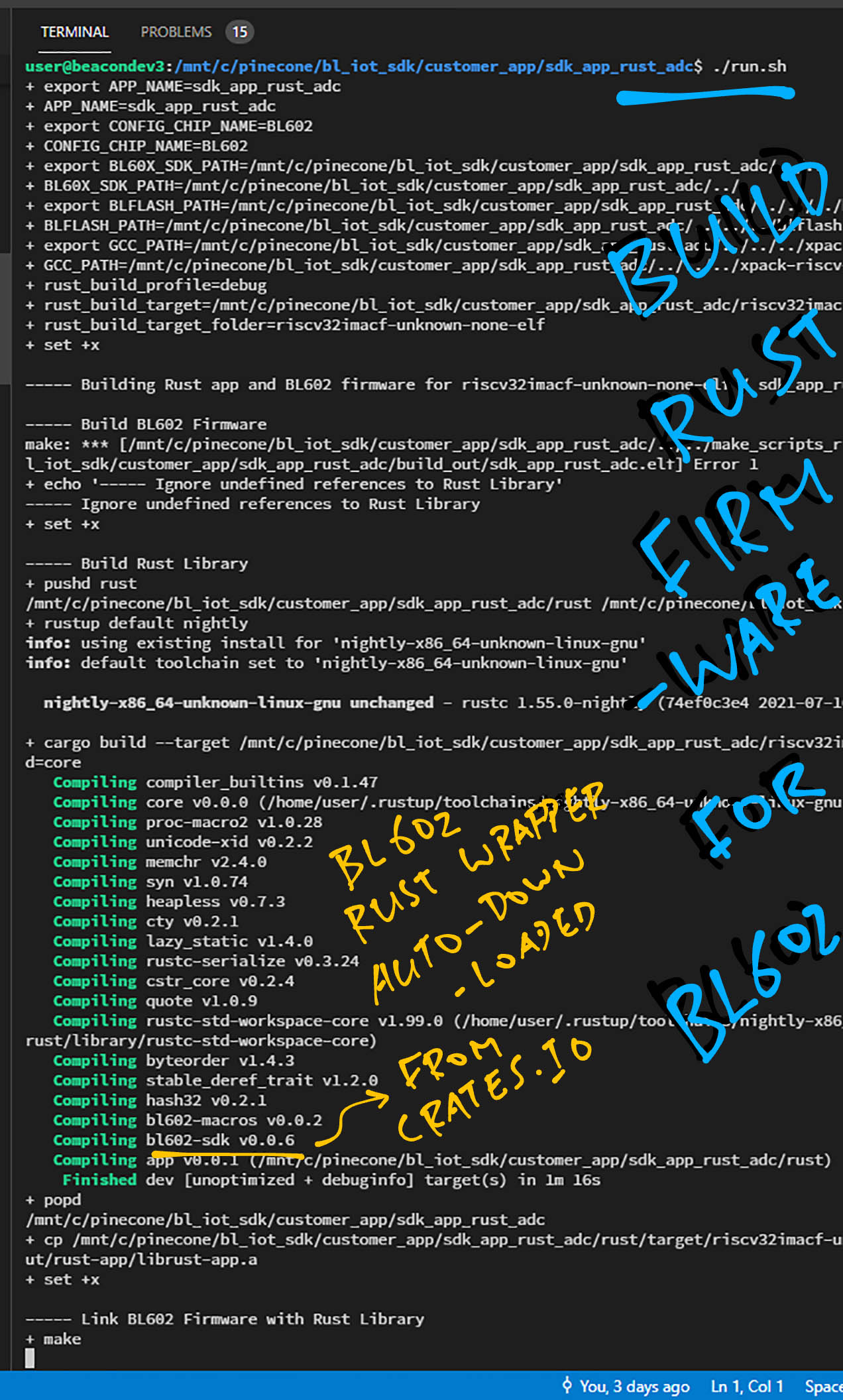 Building the BL602 Rust Firmware