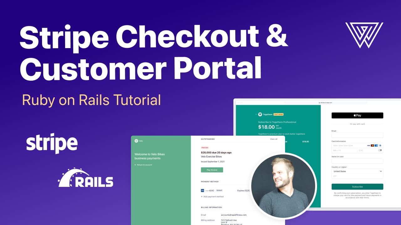 Stripe Checkout and Stripe Customer Portal Ruby on Rails Tutorial