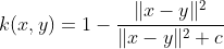 Rational quadratic kernel