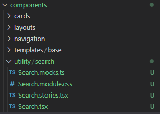 Search Component File Structure