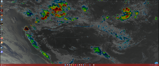Desktop with Earth Wallpaper as viewed from Himawari-9