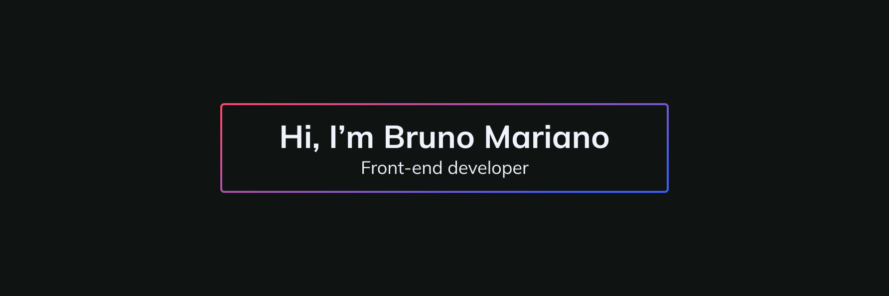 Bruno's GitHub Banner