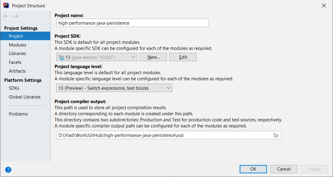 HHow to set up IntelliJ IDEA to enable the Java 13 preview features 