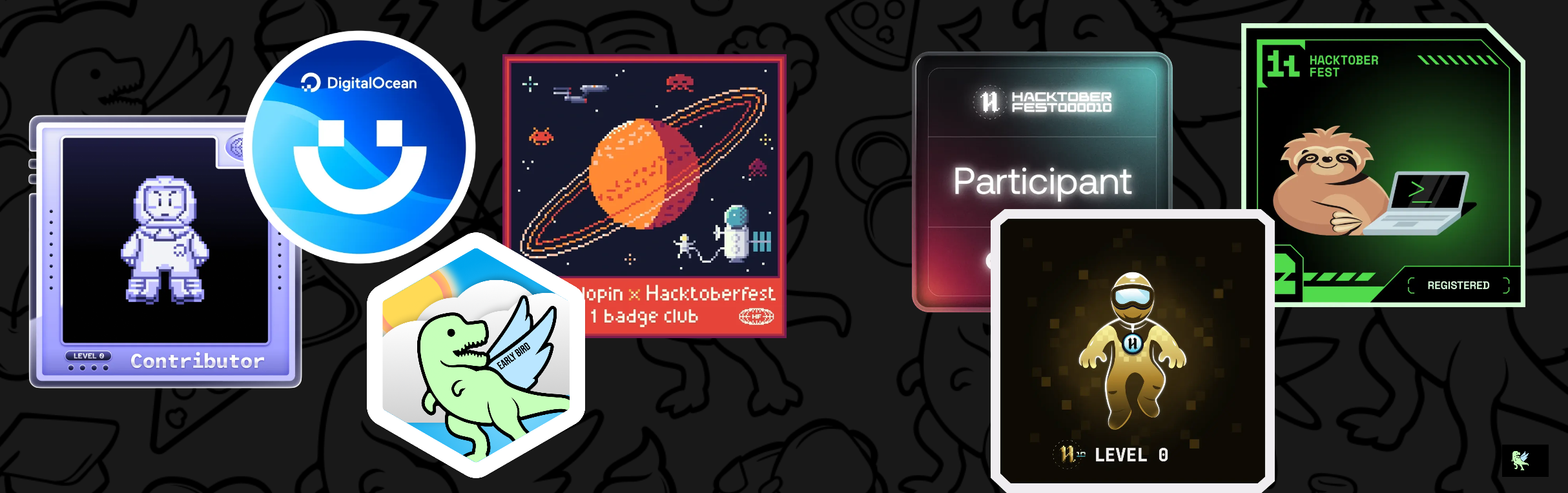 An image of @ibiaalice's Holopin badges, which is a link to view their full Holopin profile