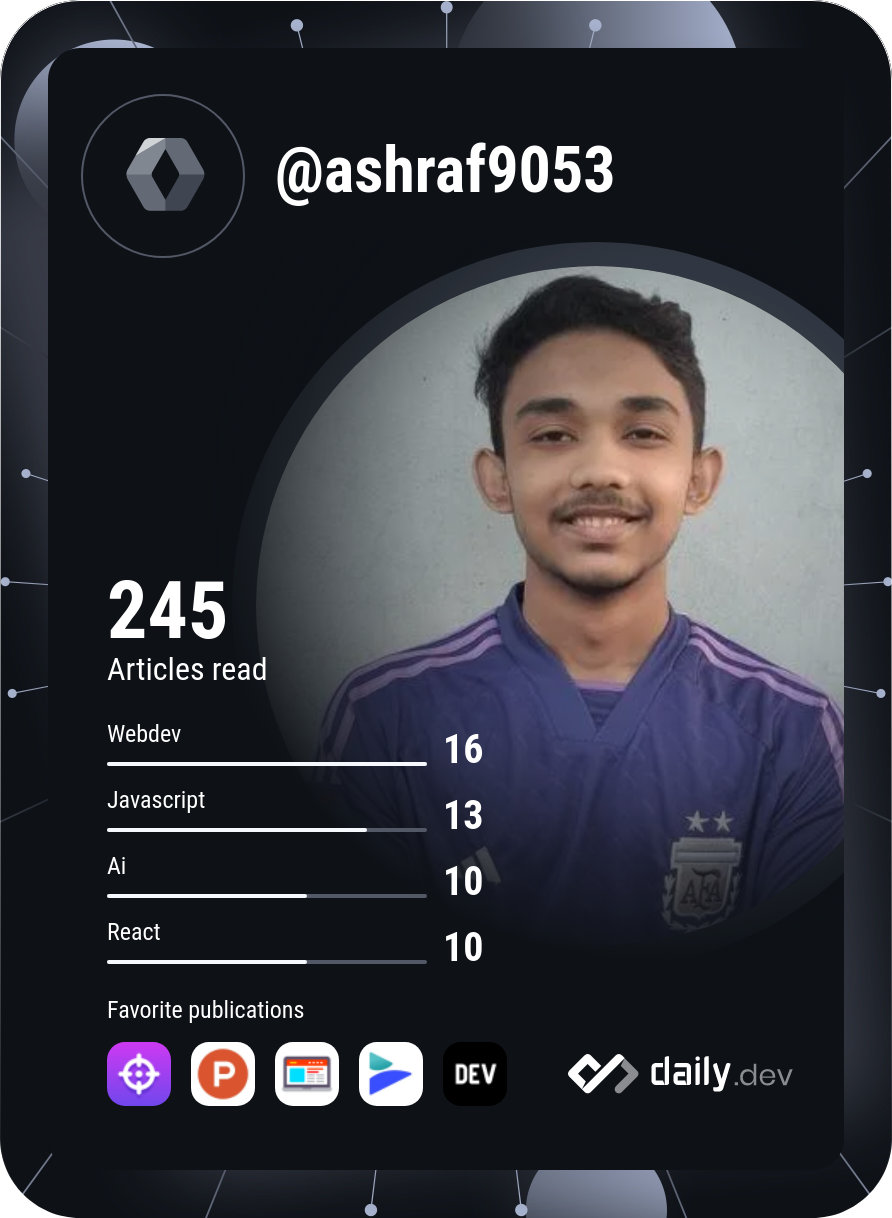 Programmer Ashraf's Dev Card