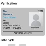 Screenshot of observer verification page