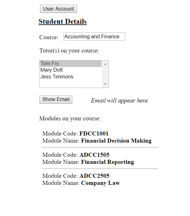 Student Details