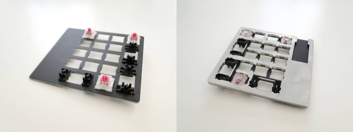 Insert some switches then flip the board over