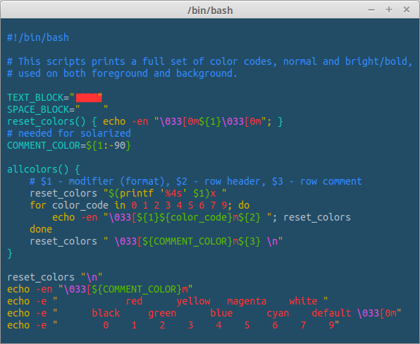 Accent colors example - ancient selenized