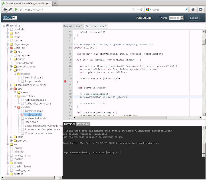 ScalaIde Screenshot bigger Project