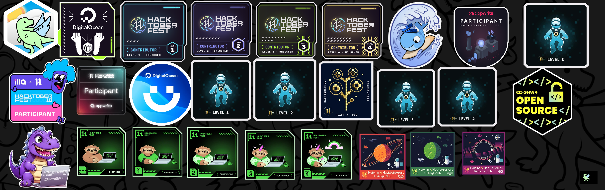 An image of @ankitasikdar's Holopin badges, which is a link to view their full Holopin profile