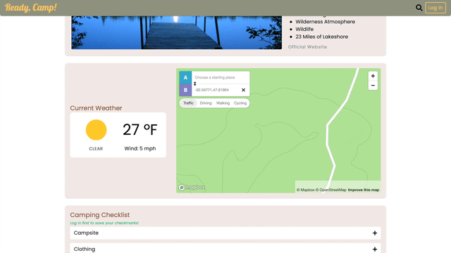 GIF of weather and maps feature