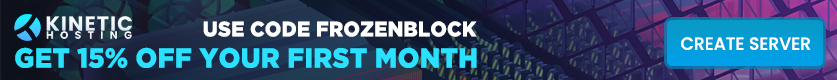 Use code FROZENBLOCK with Kinetic Hosting for 15% off your first month!