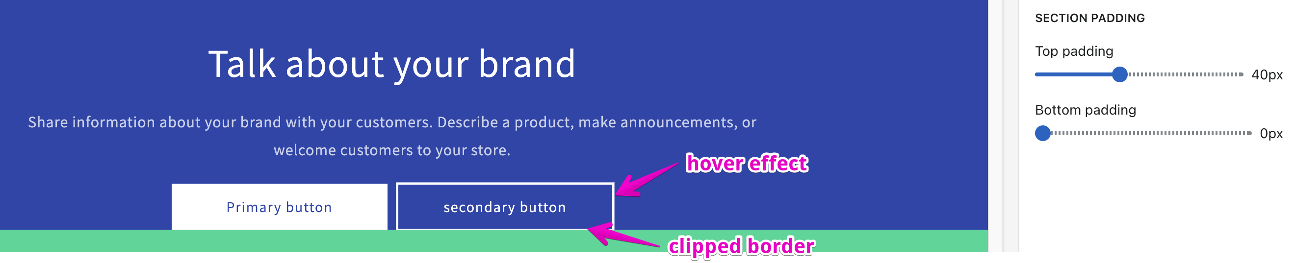 screenshot of clipped border