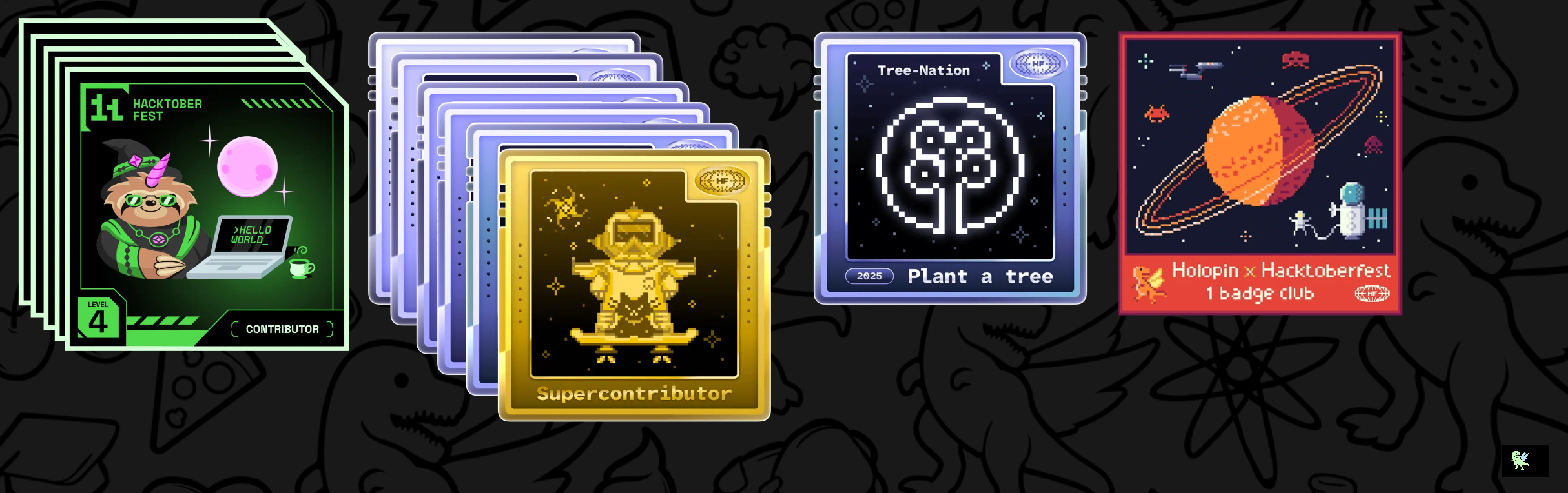 An image of @mitarpalgrover's Holopin badges, which is a link to view their full Holopin profile