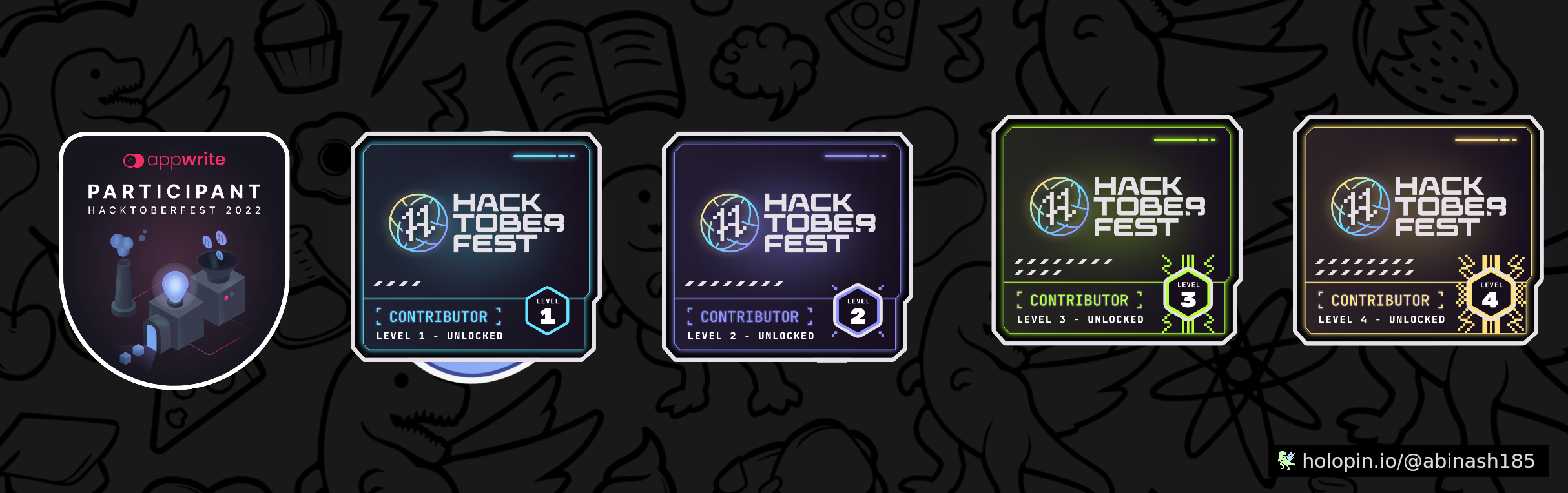 An image of @abinash185's Holopin badges, which is a link to view their full Holopin profile