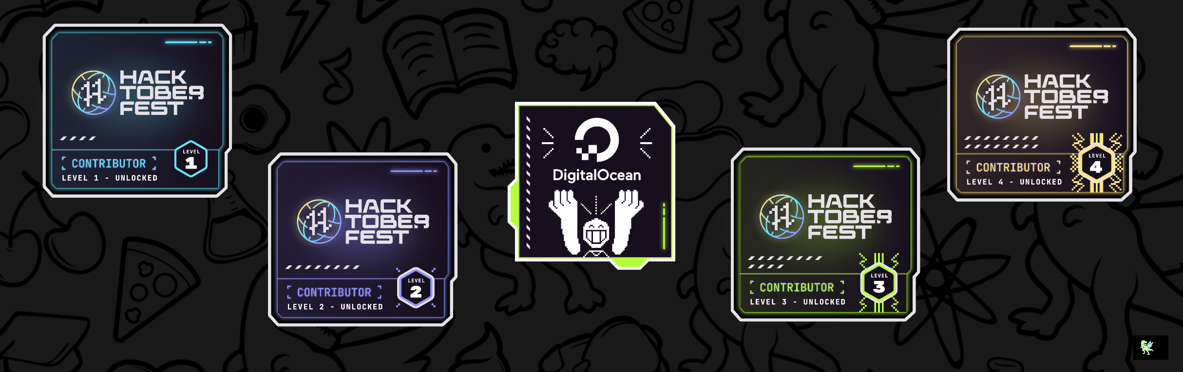 An image of @munishyadav's Holopin badges, which is a link to view their full Holopin profile