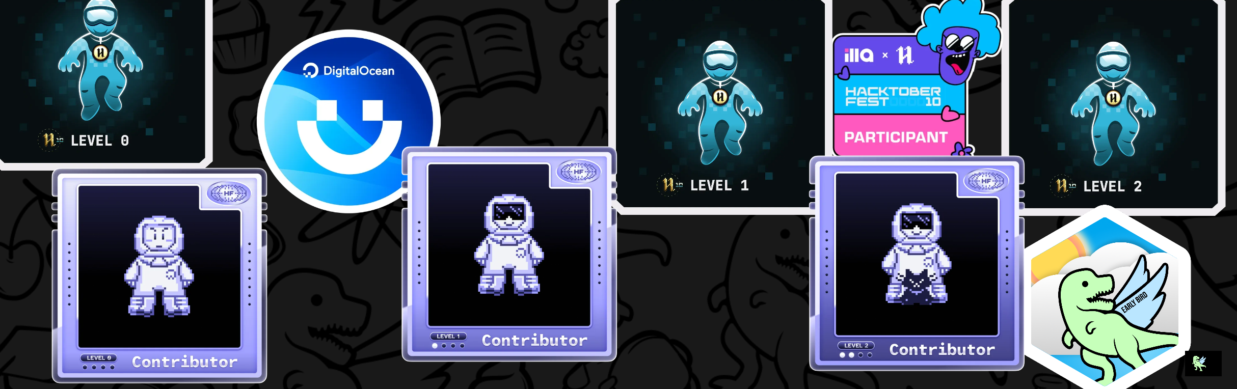 An image of @tanbirali's Holopin badges, which is a link to view their full Holopin profile