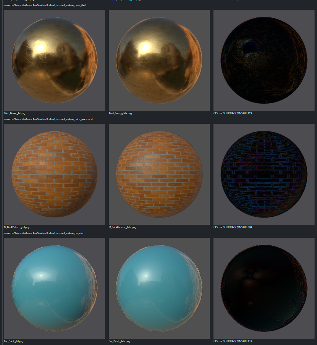 GLSL vs GLSLFx image comparison