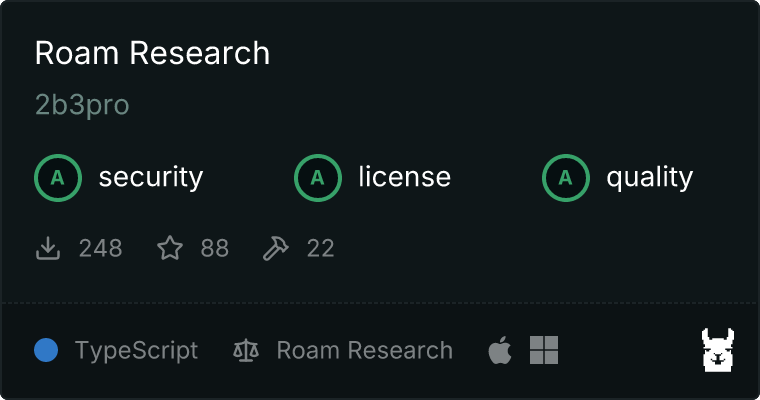 Roam Research MCP server