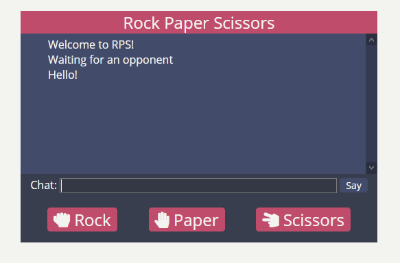 Joining a rock-paper-scissors game