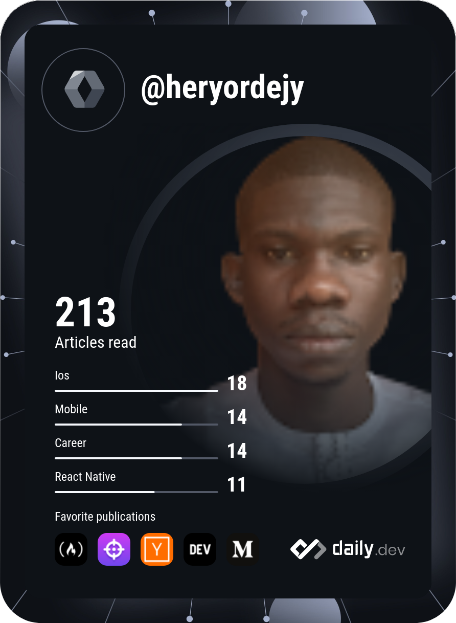 AYODEJI YUSUF OYEBODE's Dev Card