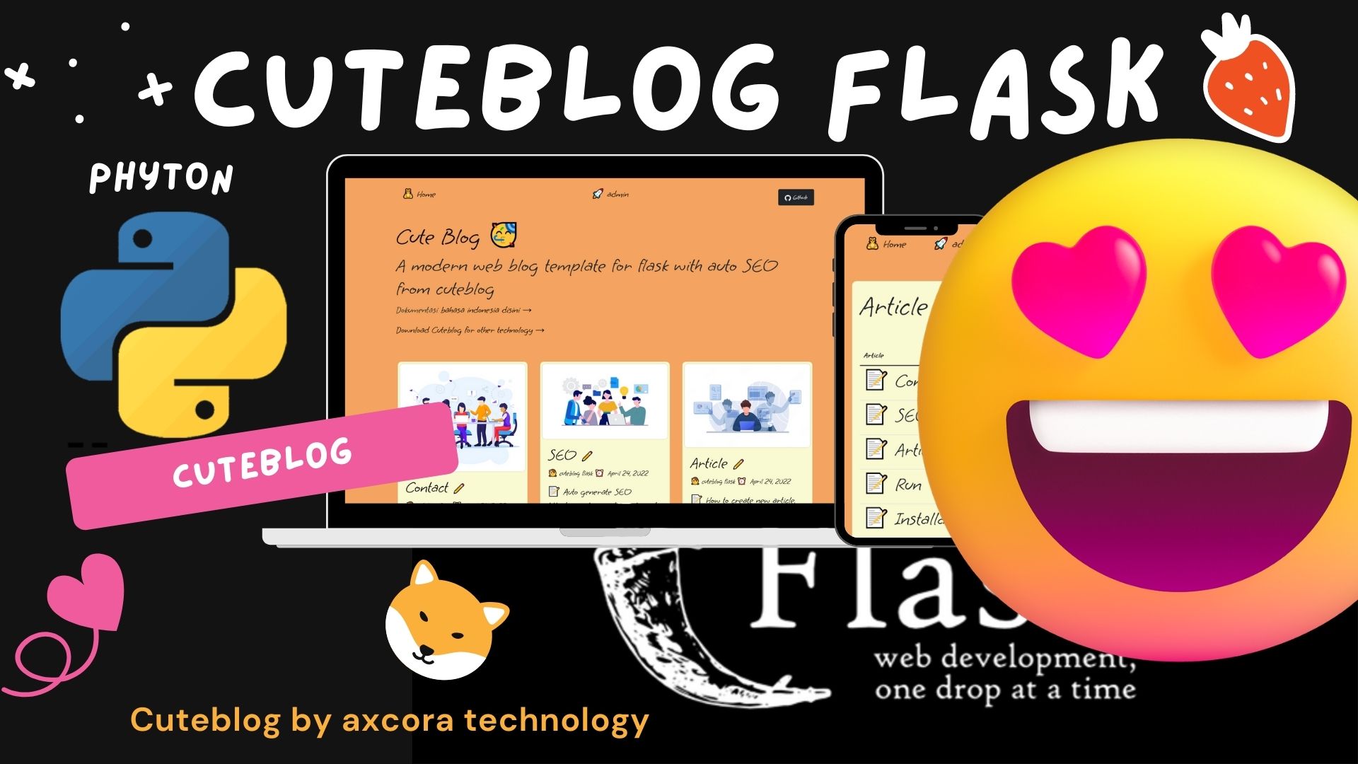 cuteblog for phyton flask blog 