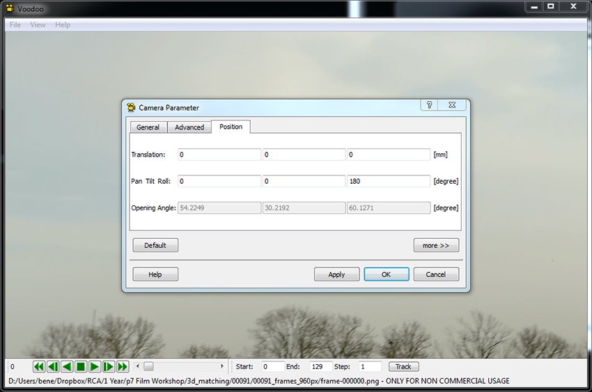 Set Camera Parameters