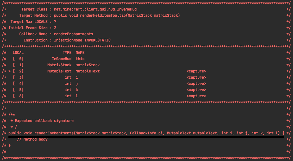 inject with locals = LocalCapture.PRINT