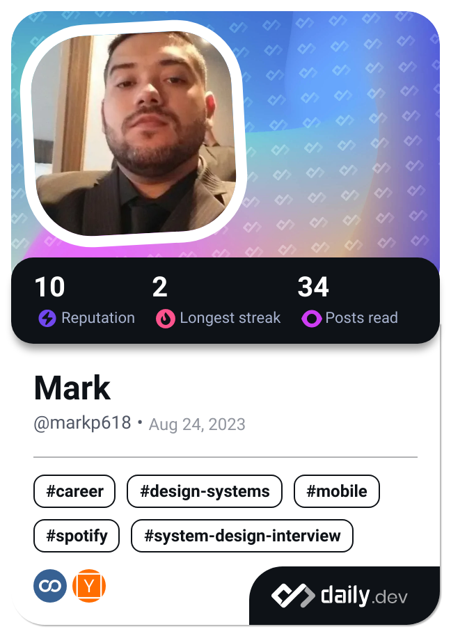 Mark's Dev Card