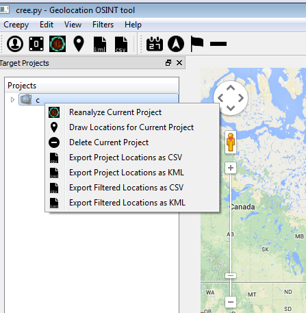 Project Context Menu