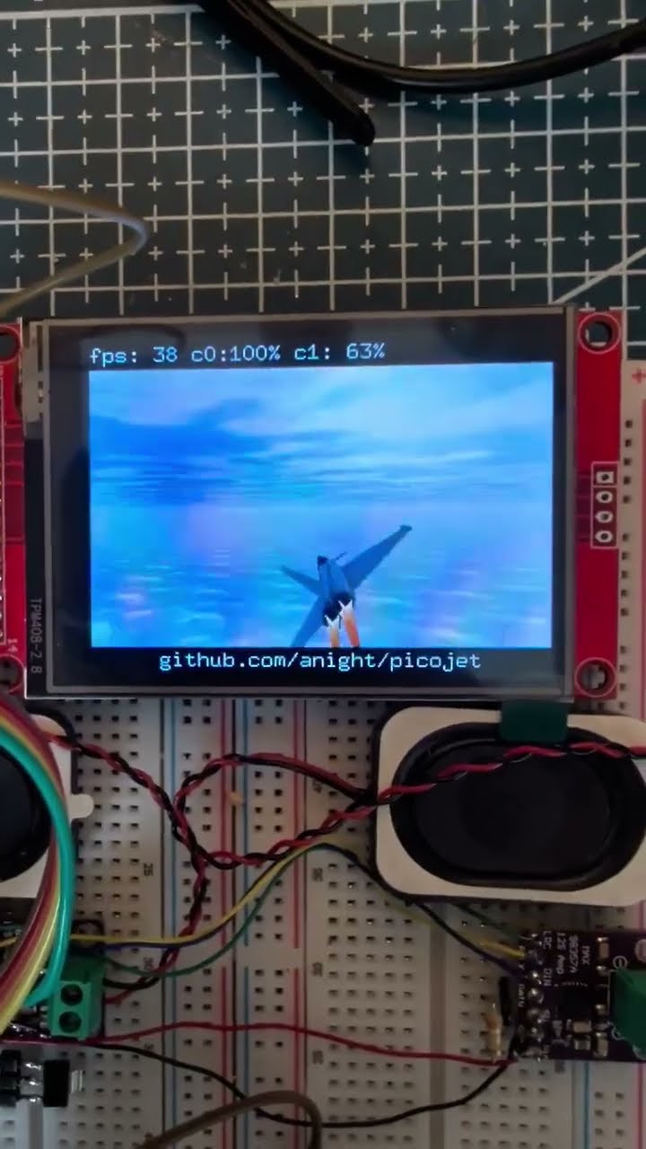 picojet running on a Pico 2 W — click to play