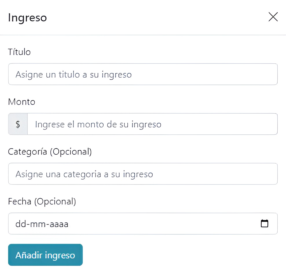 Formulario de Ingreso