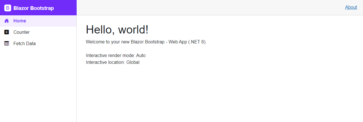 Blazor Bootstrap - WebApp - Auto - Global