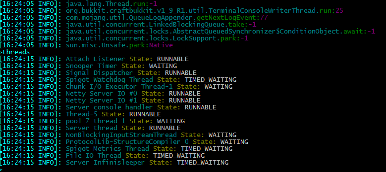 stacktrace and threads