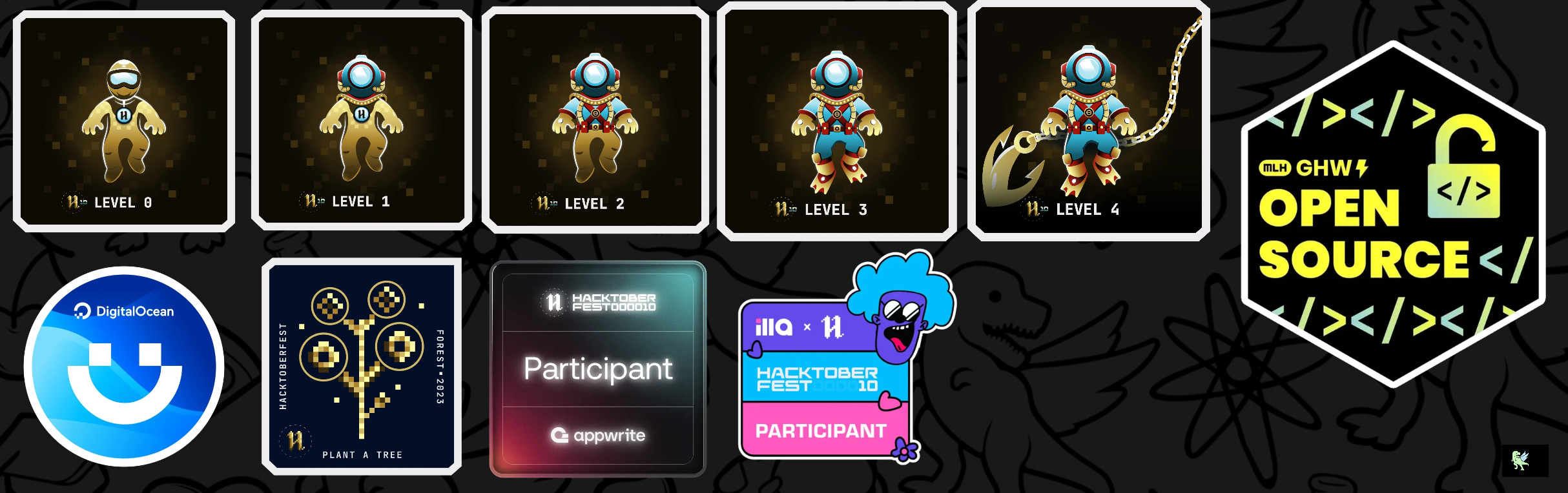 An image of @ivantompro's Holopin badges, which is a link to view their full Holopin profile
