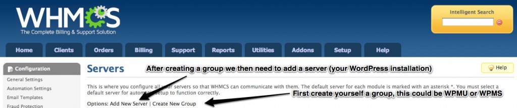 WHMCS - Creating Servers