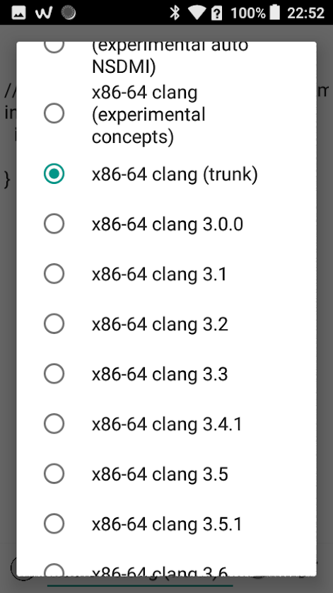 Compiler selection