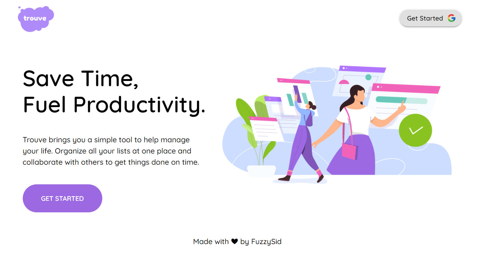 Trouve Landing Page